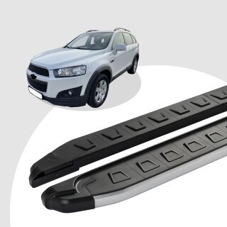 Trittbretter passend für Chevrolet Captiva ab 2006-2015 (Model: NEWS, Farbe: Grau)