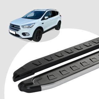 Trittbretter passend für Ford Kuga ab 2012-2019 (Model: NEWS, Farbe: Grau) mit ABE