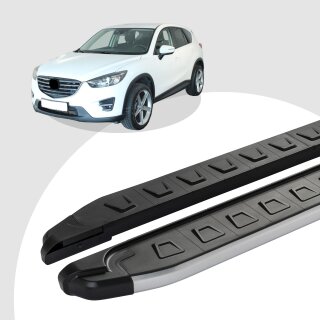 Trittbretter passend für Mazda CX-5 ab 11/2011-03/2017 (Model: NEWS, Farbe: Grau) mit ABE