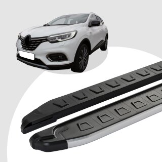 Trittbretter passend für Renault Kadjar ab 06/2015 (Model: NEWS, Farbe: Grau) mit ABE