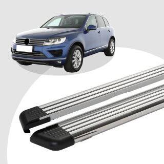 Trittbretter passend für VW Touareg ab 2010 bis 2018 (Model: PEGA, Farbe: Silber)