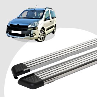 Trittbretter passend für Citroen Berlingo ab 04/2008-12/2018 (Model: PEGA, Farbe: Silber) ABE