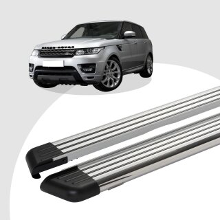 Trittbretter passend für Land Rover Range Rover Sport 11/2014 (Model: PEGA, Farbe: Silber) ABE