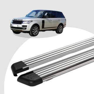 Trittbretter passend für Land Rover Range Rover Vogue ab 08/2012 (Model: PEGA, Farbe: Silber)