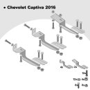 Trittbretter passend f&uuml;r Chevrolet Captiva ab 2016 (Model: PEGA, Farbe: Silber)