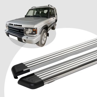 Trittbretter passend für Land Rover Discovery 3 ab 2004-2009 (Model: PEGA, Farbe: Silber) mit ABE