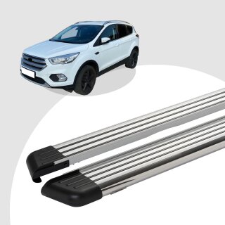 Trittbretter passend für Ford Kuga ab 2012-2019 (Model: PEGA, Farbe: Silber) mit ABE