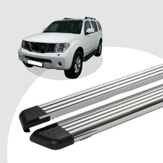 Trittbretter passend für Nissan Pathfinder ab 01/2005-12/2012 (Model: PEGA, Farbe: Silber)