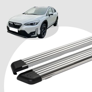 Trittbretter passend für Subaru XV ab 12/2011-12/2018 (Model: PEGA, Farbe: Silber)