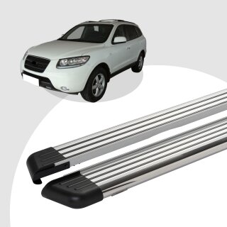 Trittbretter passend für Hyundai Santa Fe ab 10/2005-12/2012 (Model: PEGA, Farbe: Silber) ABE