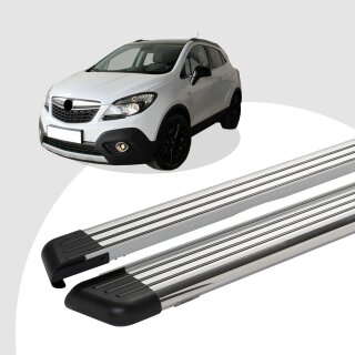 Trittbretter passend für Opel Mokka ab 06/2012-08/2016 (Model: PEGA, Farbe: Silber) mit ABE