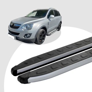 Trittbretter passend für Opel Antara ab 2016 (Model: DOLU, Farbe: SIlber)