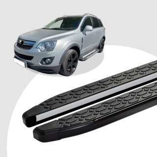 Trittbretter passend für Opel Antara ab 2016 (Model: LAVA, Farbe: Schwarz)