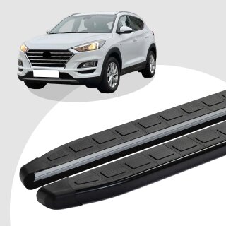 Trittbretter passend für Hyundai Tucson 2020 (Model: DOLU, Farbe: Schwarz)