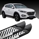 Trittbretter passend f&uuml;r Hyundai Tucson 2020 (Model: LINE, Farbe: Silber)