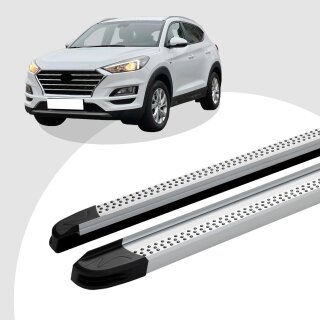 Trittbretter passend für Hyundai Tucson 2020 (Model: MAJA, Farbe: Silber)
