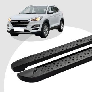 Trittbretter passend für Hyundai Tucson 2020 (Model: ALMO, Farbe: Schwarz)