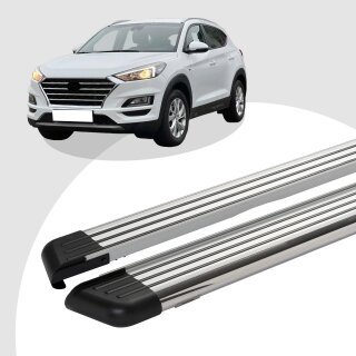 Trittbretter passend für Hyundai Tucson 2020 (Model: PEGA, Farbe: Silber)