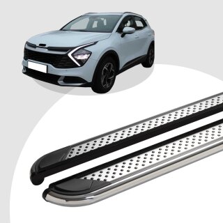 Trittbretter passend für Kia Sportage ab 2021 (Model: MYDO, Farbe: Chrom) mit ABE