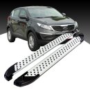 Trittbretter passend f&uuml;r Kia Sportage ab 2021 (Model: ALMO, Farbe: Silber) mit ABE