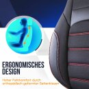 Sitzbez&uuml;ge passend f&uuml;r f&uuml;r Iveco Iveco Daily (Schwarz-Rot)