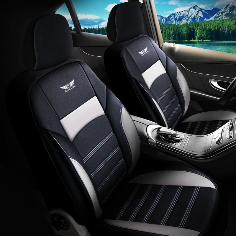 Hochwertige Sitzbezüge passend für Renault Master (Schwarz-Grau)