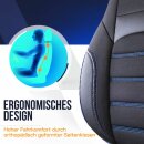Sitzbez&uuml;ge passend f&uuml;r f&uuml;r Renault Kangoo (Schwarz-Blau)