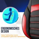 Sitzbez&uuml;ge passend f&uuml;r f&uuml;r Citroen C3 (Schwarz-Rot)