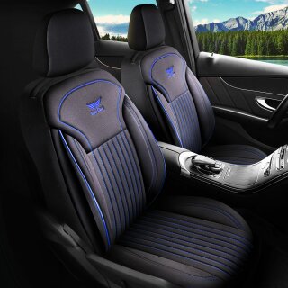 Sitzbezüge passend für für Peugeot 3008 (Schwarz-Blau)