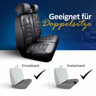Hochwertige Sitzbezüge für VW T4 T5 T6 (Schwarz) - RoyalClass