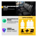 Transporter Sitzbez&uuml;ge f&uuml;r VW T5 T6 T6.1 (ma&szlig;geschneidert 2+1 Sitzbank in Schwarz-Grau)