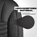 Transporter Sitzbez&uuml;ge f&uuml;r MB Sprinter ab 2018 ma&szlig;geschneidert 2+1 Sitzbank in Schwarz Grau 1181T002A2BL