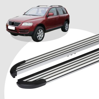 Trittbretter passend für VW Touareg ab 10/2002-05/2010 (Model: LINX, Farbe: Silber) mit ABE