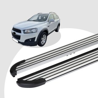 Trittbretter passend für Chevrolet Captiva ab 2006-2015 (Model: LINX, Farbe: Silber)