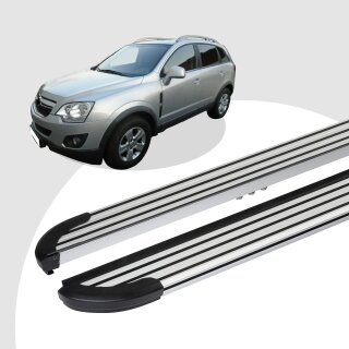 Trittbretter passend für Opel Antara ab 2006-2015 (Model: LINX, Farbe: Silber)