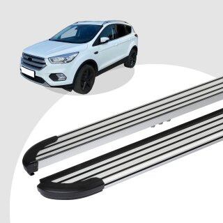 Trittbretter passend für Ford Kuga ab 2012-2019 (Model: LINX, Farbe: Silber) mit ABE