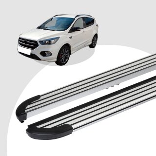 Trittbretter passend für Ford Kuga ST LIne ab 2017+ (Model: LINX, Farbe: Silber) mit ABE