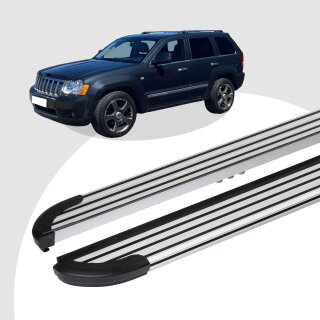 Trittbretter passend für Jeep Grand Cherokee ab 10/2004-10/2011 (Model: LINX, Farbe: Silber)