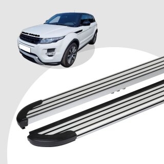 Trittbretter passend für Land Rover Evoque 06/2011-12/2018 (Model: LINX, Farbe: Silber) ABE