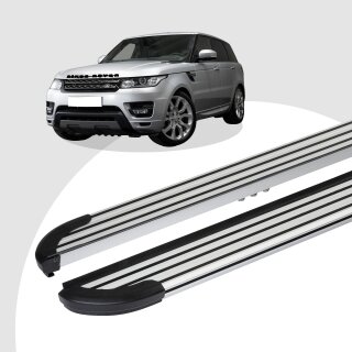 Trittbretter passend für Land Rover Range Rover Sport 11/2014 (Model: LINX, Farbe: Silber) ABE