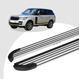 Trittbretter passend für Land Rover Range Rover Vogue ab 08/2012 (Model: LINX, Farbe: Silber)