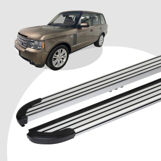 Trittbretter passend für Land Range Rover Vogue 03/2002-12/2012 (Model: LINX, Farbe: Silber)