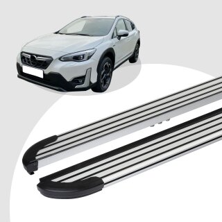 Trittbretter passend für Subaru XV ab 12/2011-12/2018 (Model: LINX, Farbe: Silber)