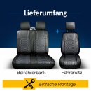 Sitzbez&uuml;ge passend f&uuml;r VW T5 T6 T6.1 (2+1 Sitzbank in Schwarz-Blau)