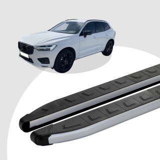 Trittbretter passend für Volvo XC60 ab 12/2017 (Model: DOLU, Farbe: SIlber)