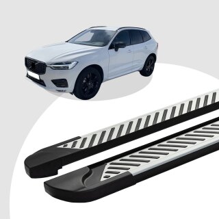 Trittbretter passend für Volvo XC60 ab 12/2017 (Model: LINE, Farbe: Silber)
