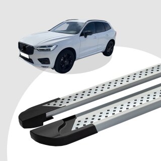 Trittbretter passend für Volvo XC60 ab 12/2017 (Model: VISO, Farbe: Silber)