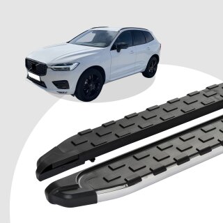 Trittbretter passend für Volvo XC60 ab 12/2017 (Model: SUPA, Farbe: Silber)