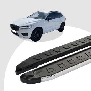 Trittbretter passend für Volvo XC60 ab 12/2017 (Model: NEWS, Farbe: Silber)