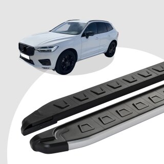 Trittbretter passend für Volvo XC60 ab 12/2017 (Model: NEWS, Farbe: Grau)